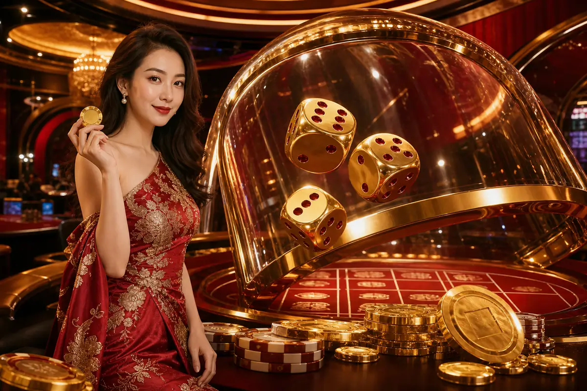 1cash88 dealer baccarat langsung suasana kasino